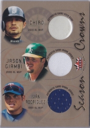 Fleer Triple Crown Season Crowns Triple Materials /100      