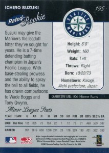 Donruss Rated Rookie Career Stat Line Missing Serial Number