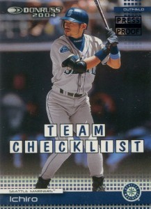 Donruss Team Checklist Black Press Proof /10