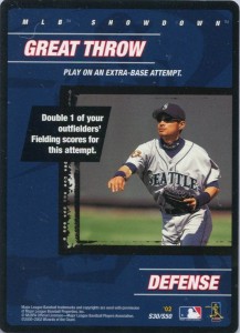 MLB Showdown Strategy Card Great Throw S30