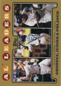 Topps Gold AL Batting Average Leaders /2008