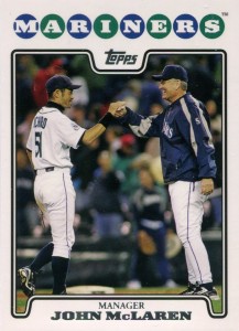 Topps Manager John McLaren with Ichiro