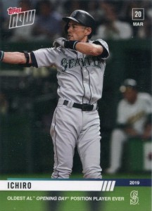 2019 Ichiro Suzuki Oldest Opening Day Player Ever Topps Now Japan Series  Card #1