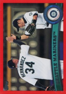 Topps Red Seattle Mariners Team Checklist /245