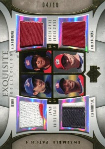 Upper Deck Exquisite Collection Ensemble Patches Quad /10
