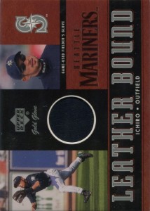 Upper Deck Gold Glove Leather Bound Game Used Glove /100