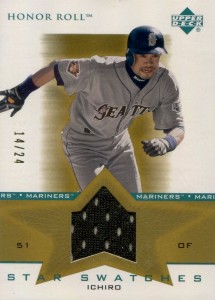 Upper Deck Honor Roll Star Swatches Gold /24