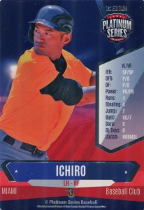 Platinum Series Baseball 1st Edition Game Card
