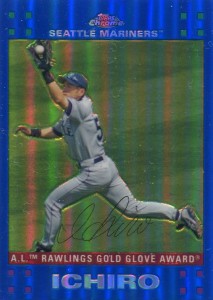 Topps Chrome AW Gold Glove Blue Refractor