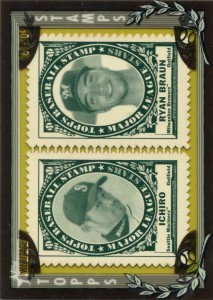 Topps Heritage Framed Dual Stamp with Ryan Braun /50