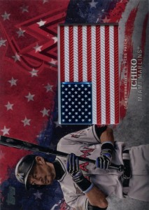 Topps Independence Day Flag Patch Red /25