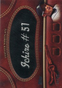 Topps Manufactured Glove Leather Nameplate Black /99